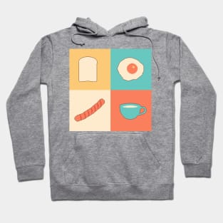 breakfast pixel art retro Hoodie